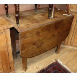 A French square marble topped jardiniere stand, with gilt metal mounts and an oak gateleg dining