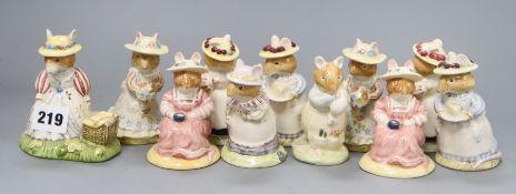 Eleven various Royal Doulton Brambly Hedge characters to include: Lady Woodmouse (3), Poppy
