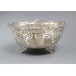 A modern pierced silver circular fruit bowl, J.B. Chatterly & Sons Ltd, Birmingham, 1966,