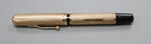 A 9ct. gold Watermans pen