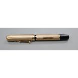 A 9ct. gold Watermans pen