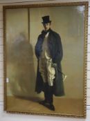 English School, oil on canvas, Portrait of a gentleman in riding attire, 121 x 91cm