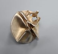 An early 1970's Finnish Bjorn Weckstrom for Lapponia sterling silver dress ring 'Jaara's Dream',