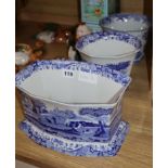 Three Spode blue and white jardinieres