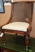 A Regency mahogany Bergere chair