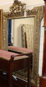 An Edwardian gilt frame wall mirror W.81cm