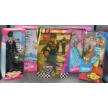 Nascar Barbie, Dentist Barbie, Songbird Barbie, Pilot Barbie, Tour Guide