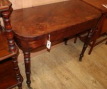 A Regency mahogany folding card table W.91cm