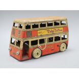 A Palm Toffee tinplate bus W.27cm