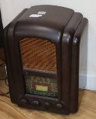 A 1940's Ferranti 145 valve radio, with bakelite case