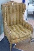 A Louis XVI design painted armchair