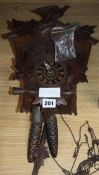 A Black Forest cuckoo clock H.30cm