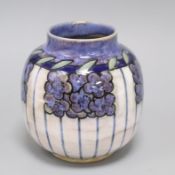 A Royal Doulton floral banded vase, c.1930, assistant's mark AL