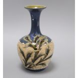 Eliza Simmance for Doulton Lambeth - a bottle vase, c.1900, decorated with butterflies and