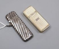 A Victorian silver gilt combination vest case and pill box by Yapp & Woodward, Birmingham, 1852