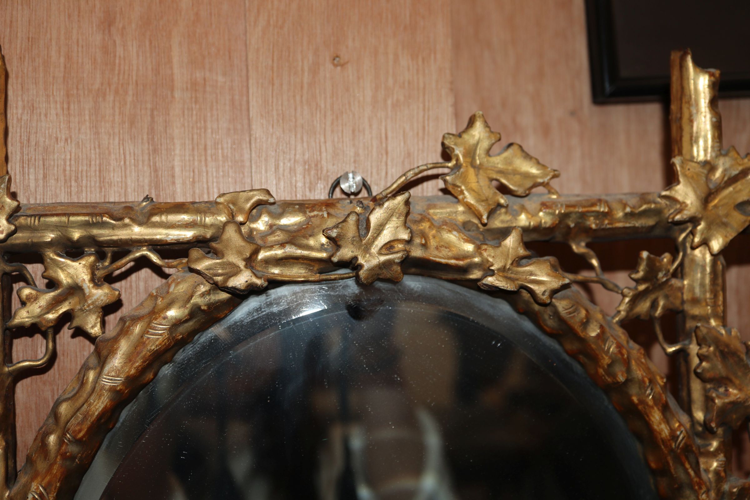 A Victorian gilt and gesso wall mirror H.42cm - Image 3 of 5