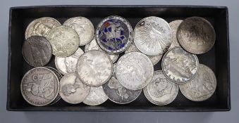 Twenty four assorted silver coins