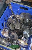 A quantity of assorted plated ware, pewter, etc.
