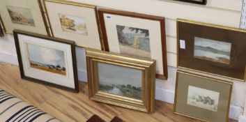 A group of assorted small watercolours including works by J. C. Howard, Gordon Hargrave and