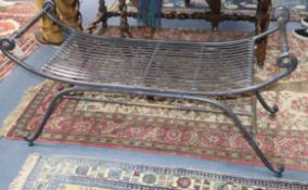 A metal garden seat/bench W120cm