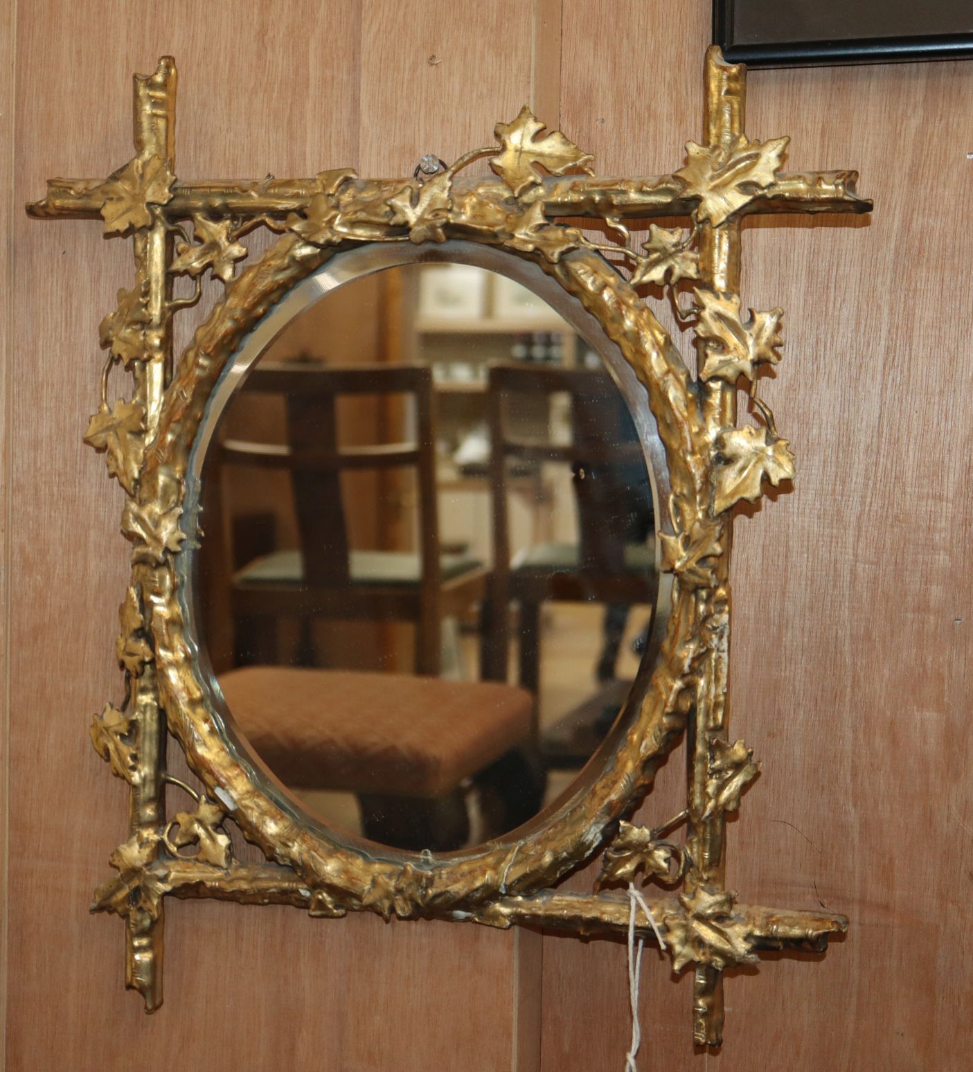 A Victorian gilt and gesso wall mirror H.42cm