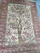 An Indian tree of life rug 141 x205cm