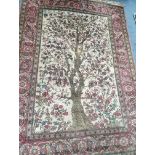 An Indian tree of life rug 141 x205cm