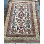 A Shirvan ivory ground rug 130 x 180cm