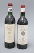 Three bottles of La Dame de Montrose, 1989, St Estephe, three bottles Le Clementin du Chateau Pape