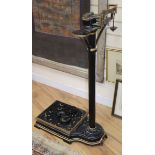 A set of late VIctorian black painted cast iron Avery personal scales