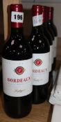 Six bottles of Bordeaux Fontagnac red wine