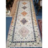 A Persian ivory Kelim runner 110 x 300cm