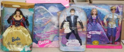 Angel Princess Barbie, Sleeping Beauty Barbie, Snow White Barbie, Aidan Magic of Pegasus