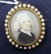 Early 19th century English School, oil on ivory, Miniature portrait of William Tuck Brooks, died