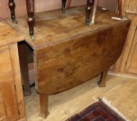 A French square marble topped jardiniere stand, with gilt metal mounts and an oak gateleg dining