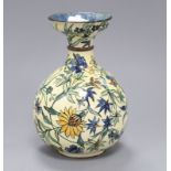 A Doulton Lambeth faience globular vase, by Mary Butterton, dated 1877 H. 21.5cm