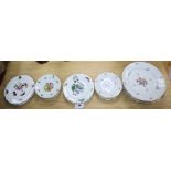A quantity of mixed 20th century Herend porcelain tablewares, including a set of eight soup bowls