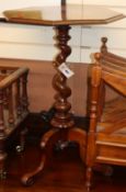 A Victorian mahogany tripod table, with octagonal top W.46cm