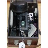 An early 20th century bubble sextant, in bakelite case