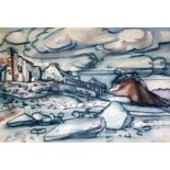 § George Campbell (1917-1979)watercolour and coloured chalk on paperHowth, Dublinsigned in ink9.5