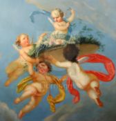 Attributed to Charles Augustus Henry Lutyens (1829-1915)oil on canvasCherubs flying with a platter