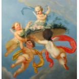 Attributed to Charles Augustus Henry Lutyens (1829-1915)oil on canvasCherubs flying with a platter