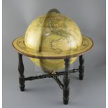 A Cary's New Terrestrial globe, made and sold by J & W Cary, January 1812, on ebonised stand,