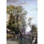 § Samuel John Lamorna Birch (1869-1955)watercolourThe Old Mill Poolsigned, 1955 Fine Arts Society