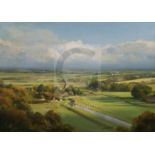 § Frank Wootton (1911-1978)oil on canvasAlfriston from the Downssigned16 x 22in.