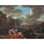 After Nicolas Poussin (17th / 18th century)oil on canvasCoastal landscape with shipwrecked