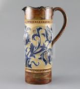 Mark V. Marshall for Doulton Lambeth, an Art Union of London jug, c.1895, the cylindrical body