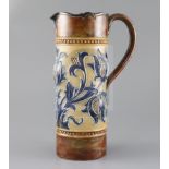 Mark V. Marshall for Doulton Lambeth, an Art Union of London jug, c.1895, the cylindrical body