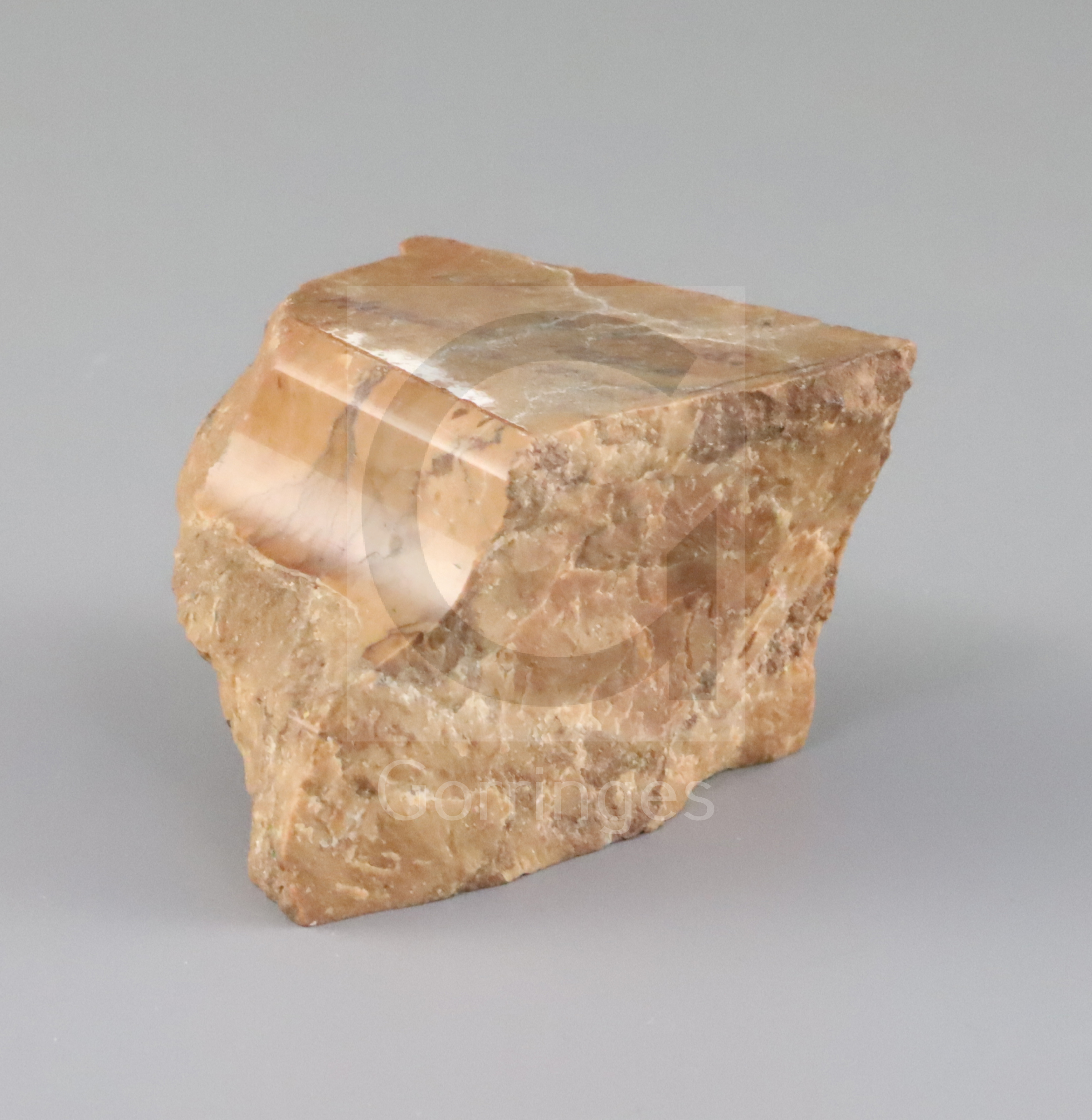 Adolf Hitler interest: A section of rouge marble by repute taken as a souvenir from Hitler's desk in