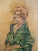 Derek Hill (1916-2000)oil on canvasPortrait of Violet Wyndham39 x 30in.